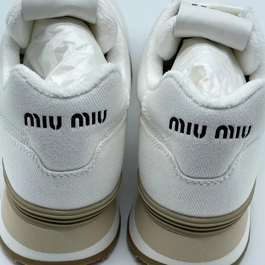 Miu Miu Denim Washed Sneaker Size 36