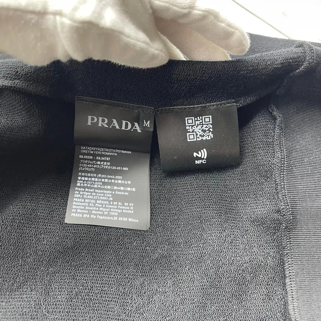 Prada Male Felpa + Re-nylon Sweatshirt Size: M