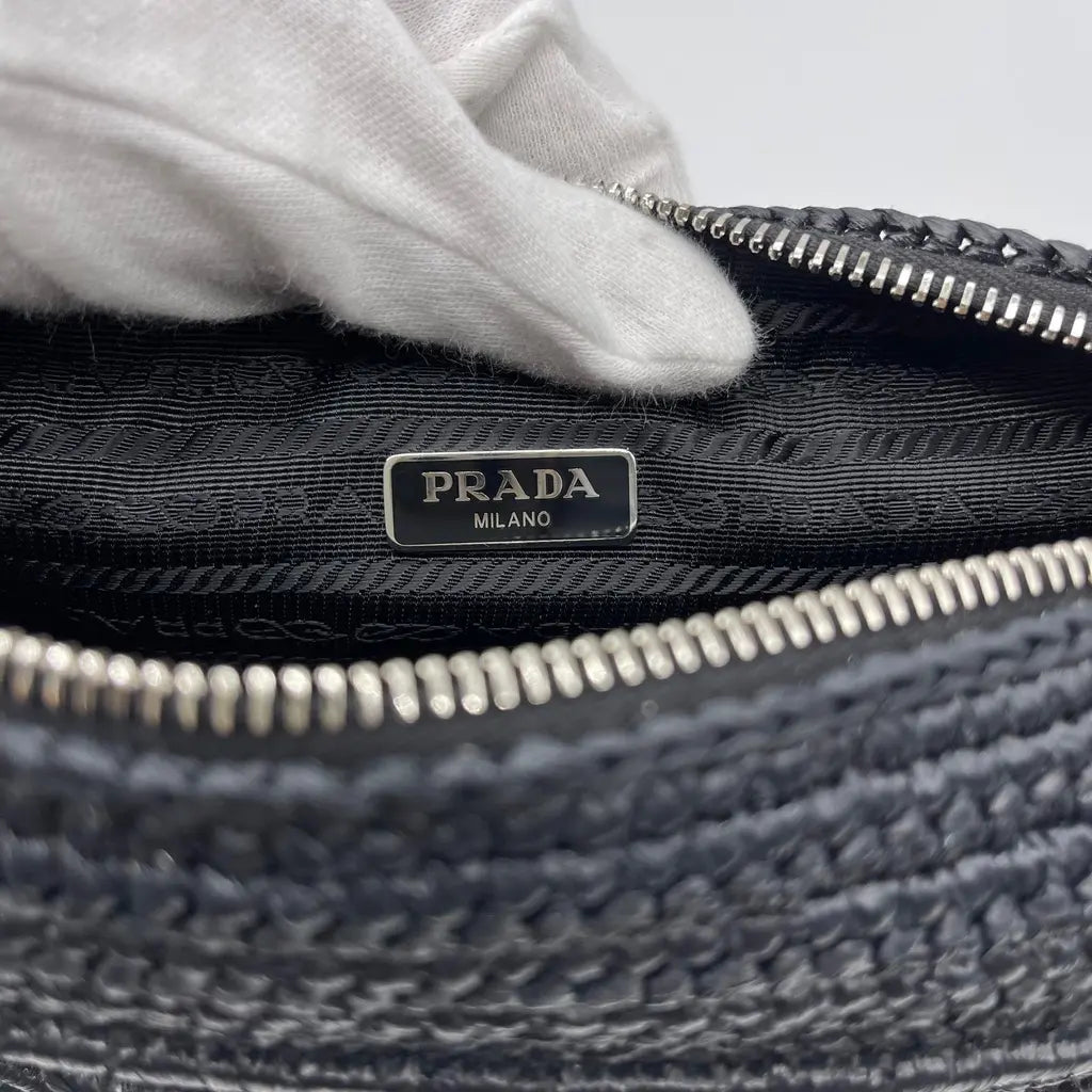 Prada Rafia Triangle Bag