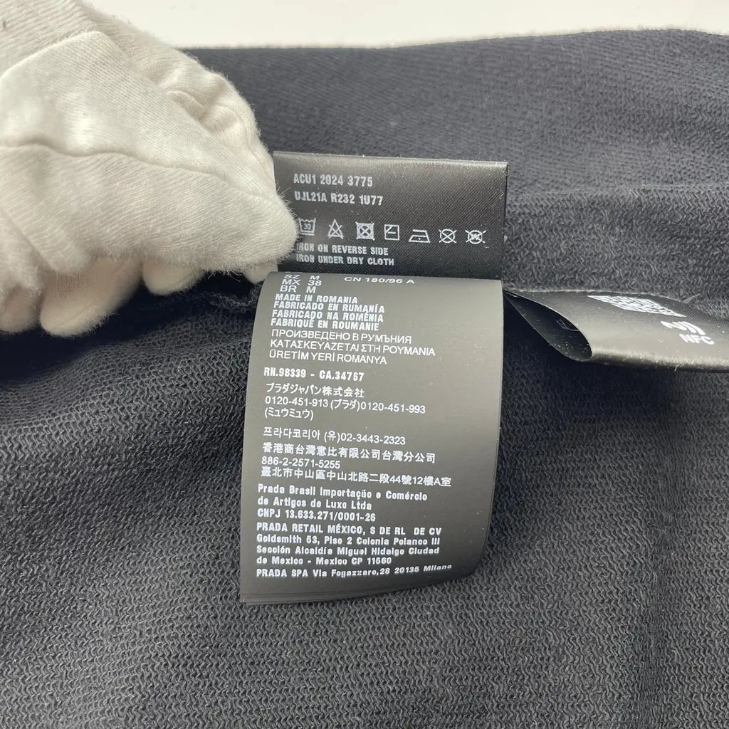 Prada Male Felpa + Re-nylon Sweatshirt Size: M
