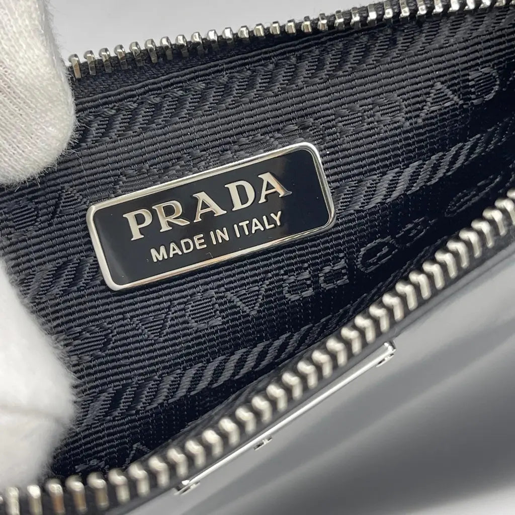 Prada Polka Dot Mesh Rete Ricamo Tote Bag