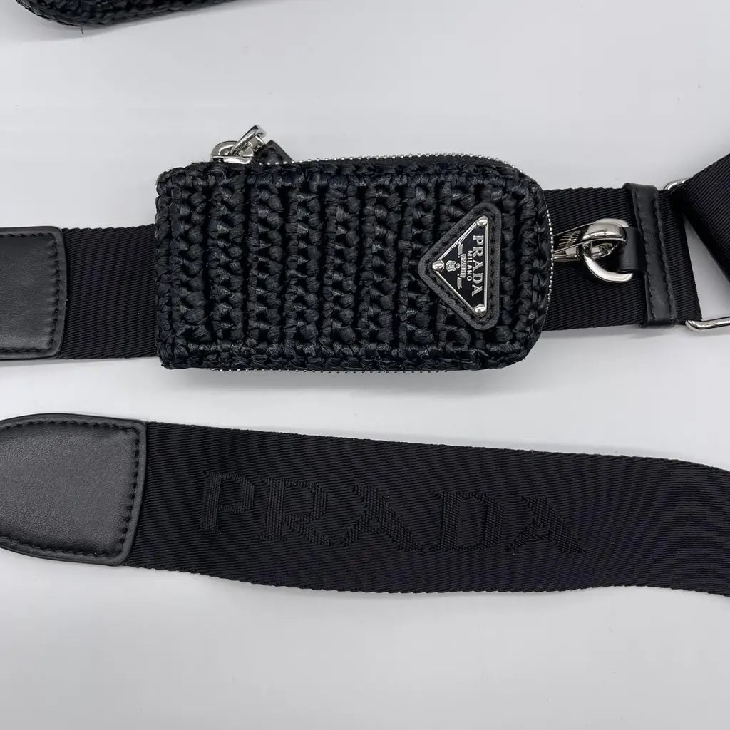 Prada Rafia Triangle Bag