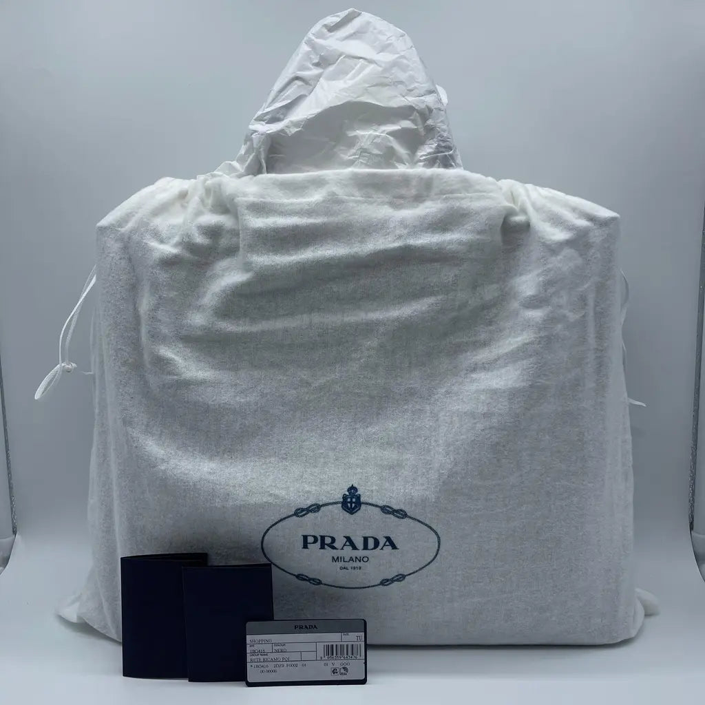 Prada Polka Dot Mesh Rete Ricamo Tote Bag