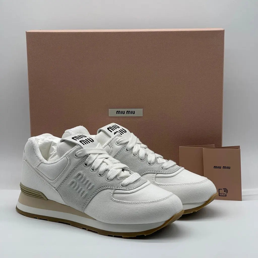 Miu Miu Denim Washed Sneaker Size 36