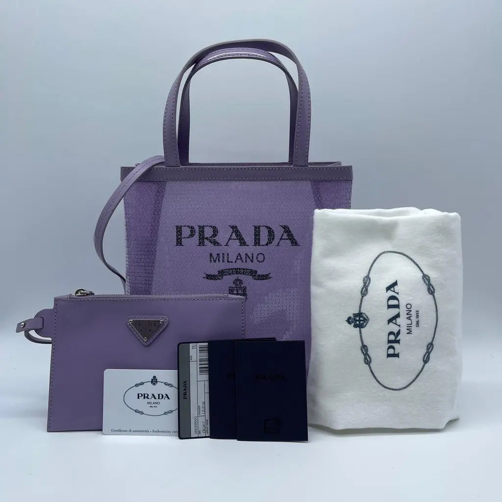 Prada Rete Paillettes Tote Bag