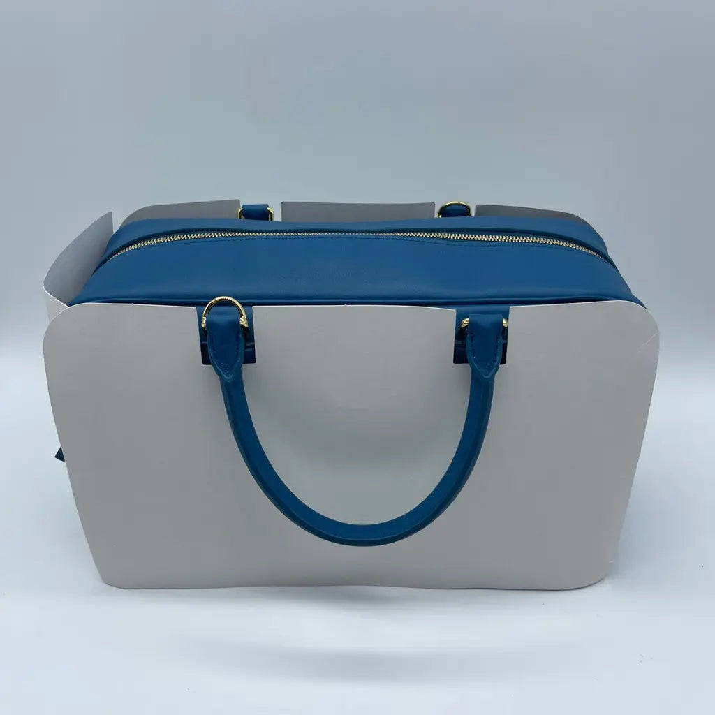 Loewe Calfskin Amazona 28 bag in Lagoon blue color.