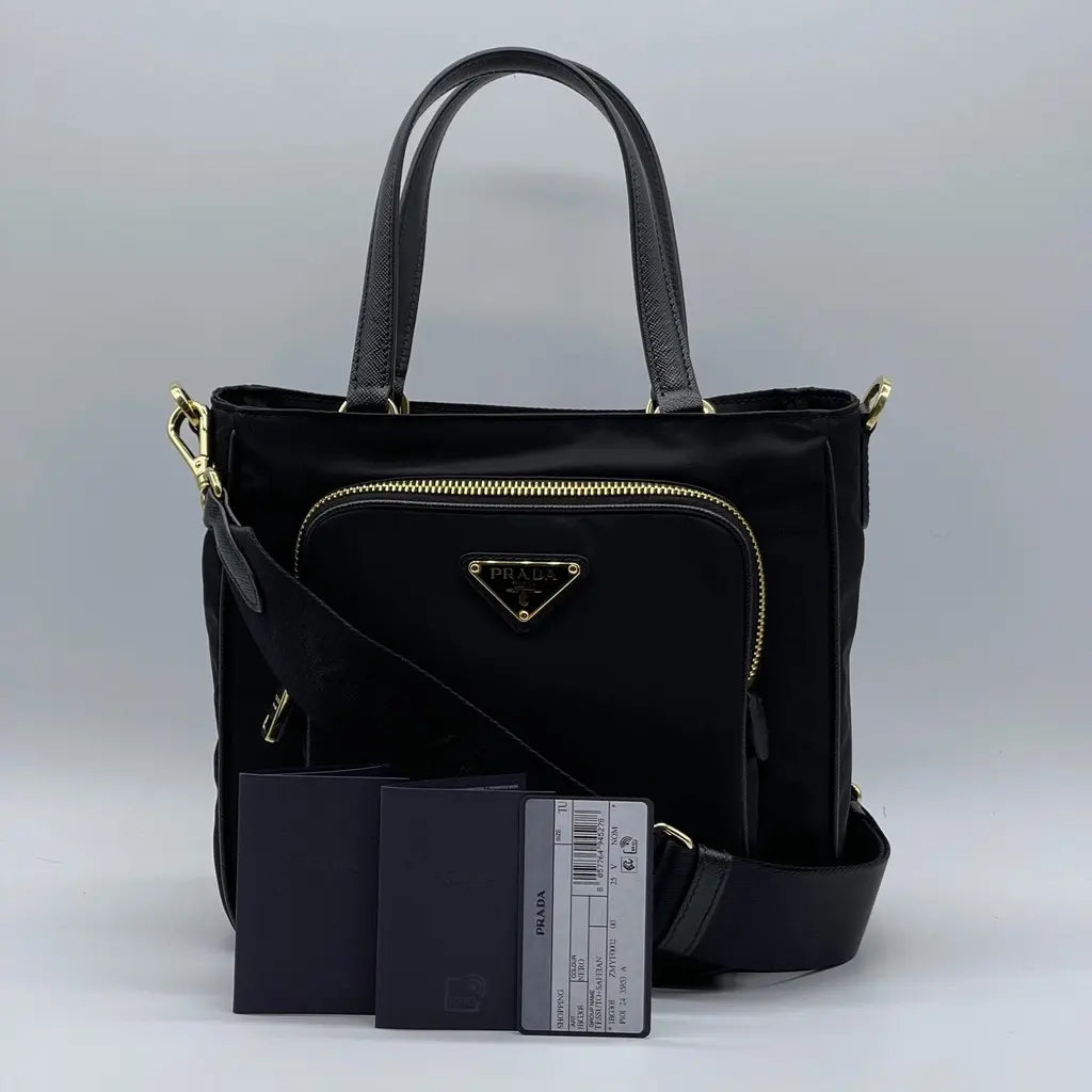Prada Tessuto+Saffiano Shopping Bag