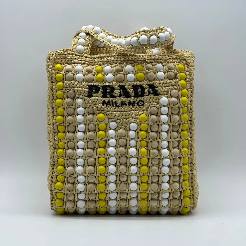 Prada Rafia + Legno Bag