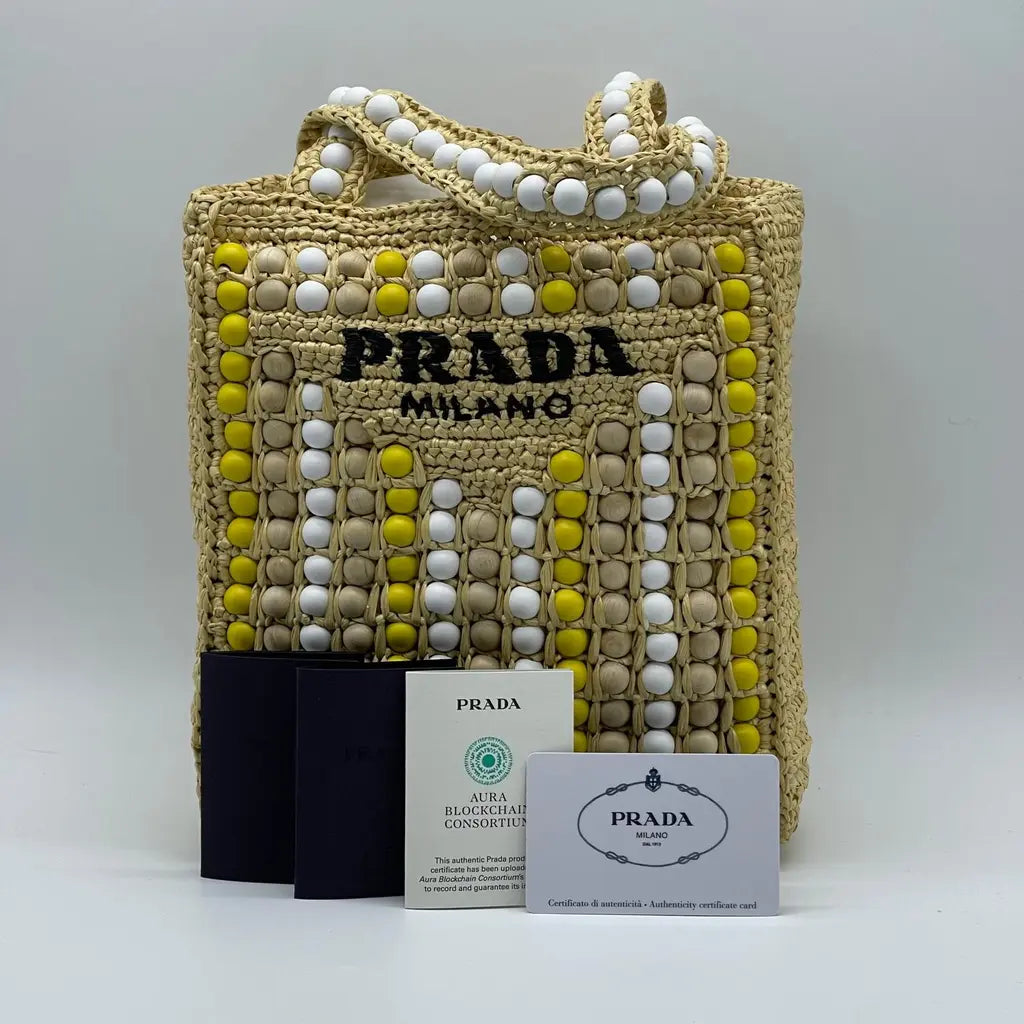 Prada Rafia + Legno Bag