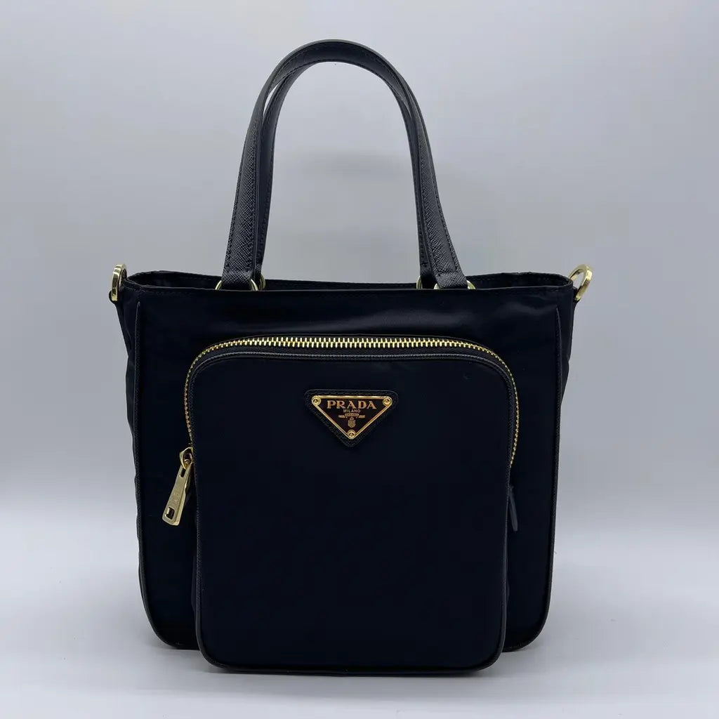 Prada Tessuto+Saffiano Shopping Bag