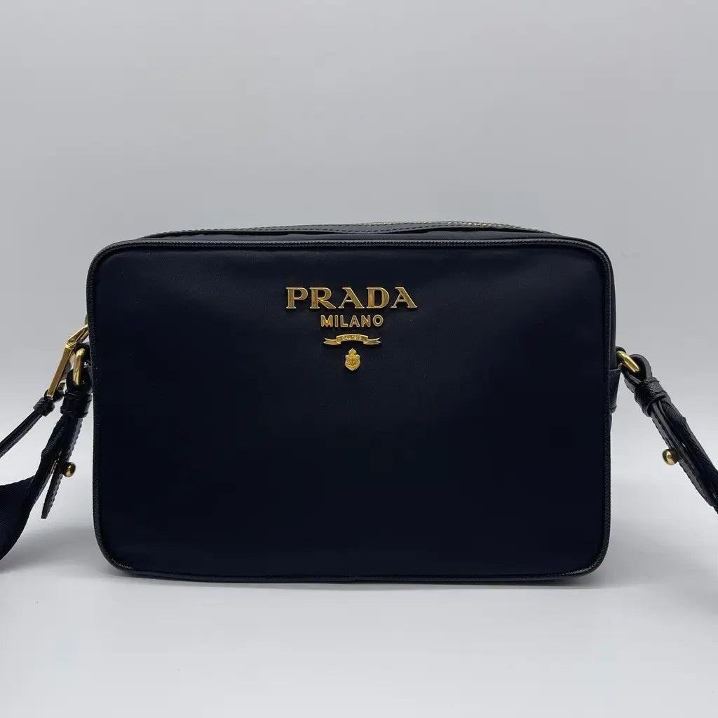 Prada Tessuto+Saffiano Shoulder/Crossbody Bag