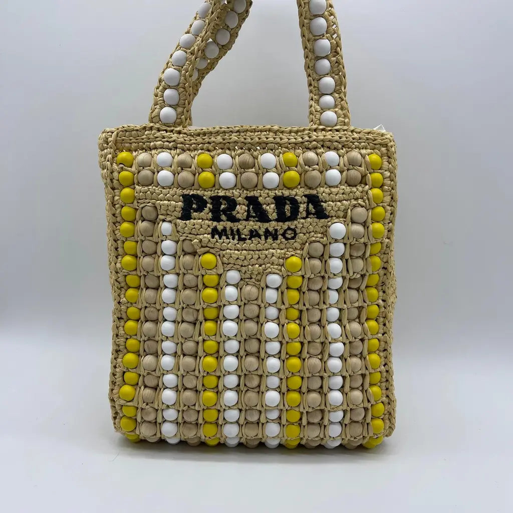 Prada Rafia + Legno Bag