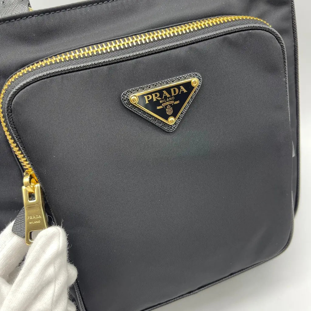 Prada Tessuto+Saffiano Shopping Bag