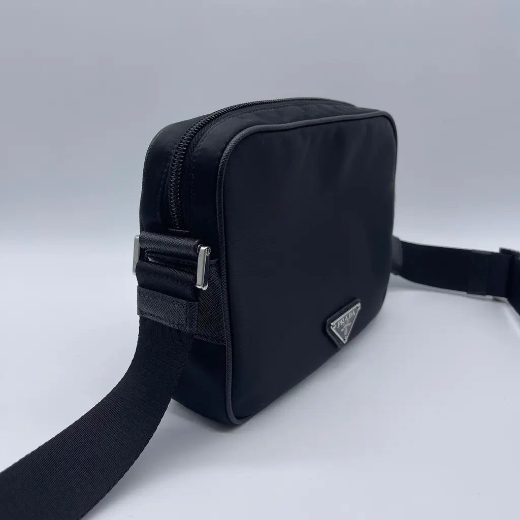 Prada Tessuto + Saffiano Shoulder Bag