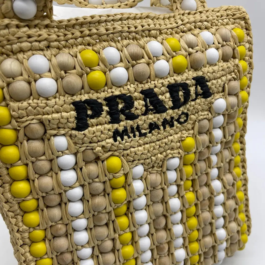 Prada Rafia + Legno Bag