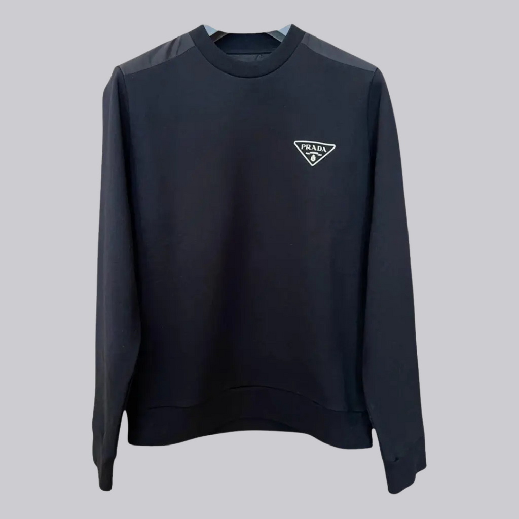 Prada Male Felpa + Re-nylon Sweatshirt Size: M
