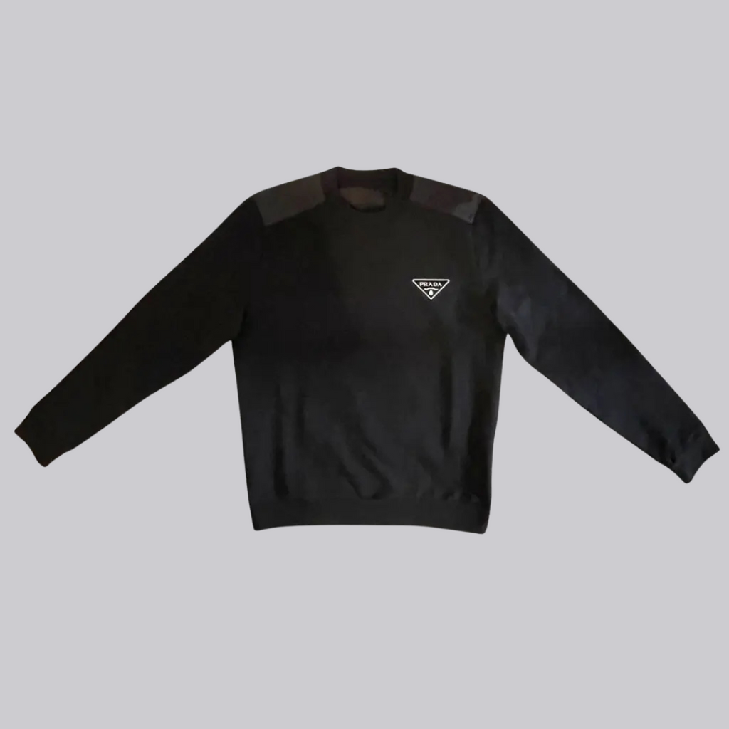 Prada Male Felpa + Re-nylon Sweatshirt Size: M