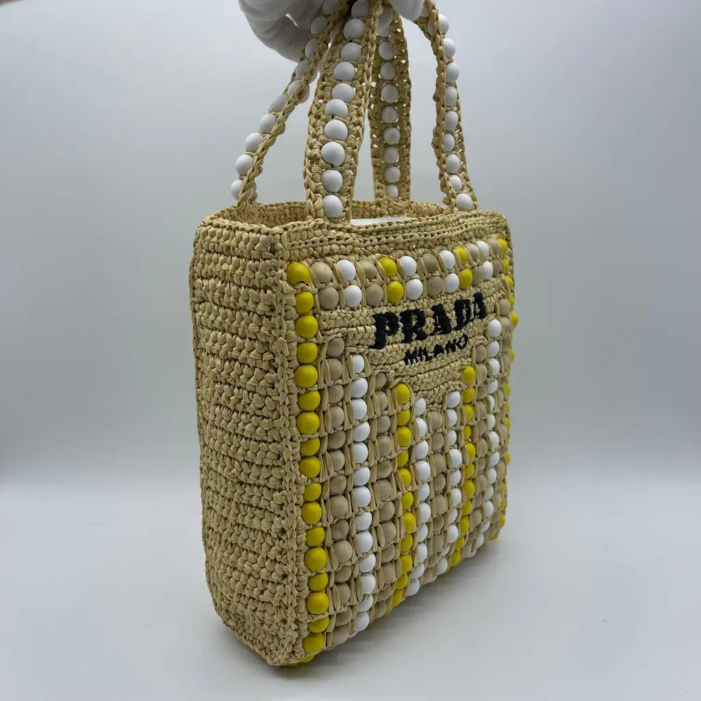 Prada Rafia + Legno Bag