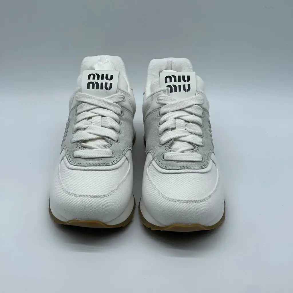 Miu Miu Denim Washed Sneaker Size 36