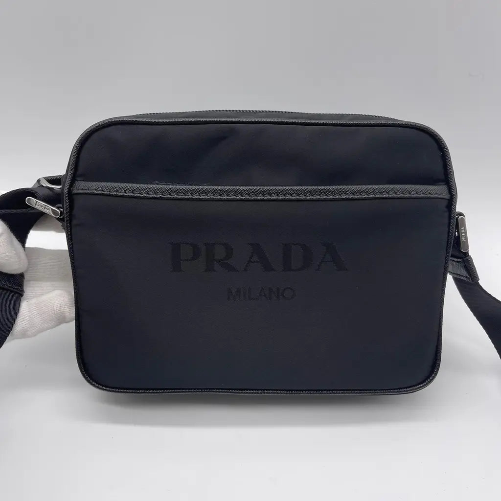 Prada Tessuto + Saffiano Shoulder Bag