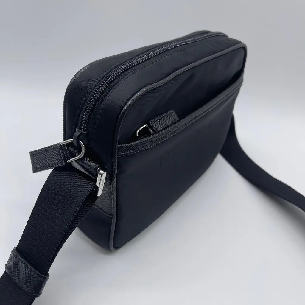 Prada Tessuto + Saffiano Shoulder Bag
