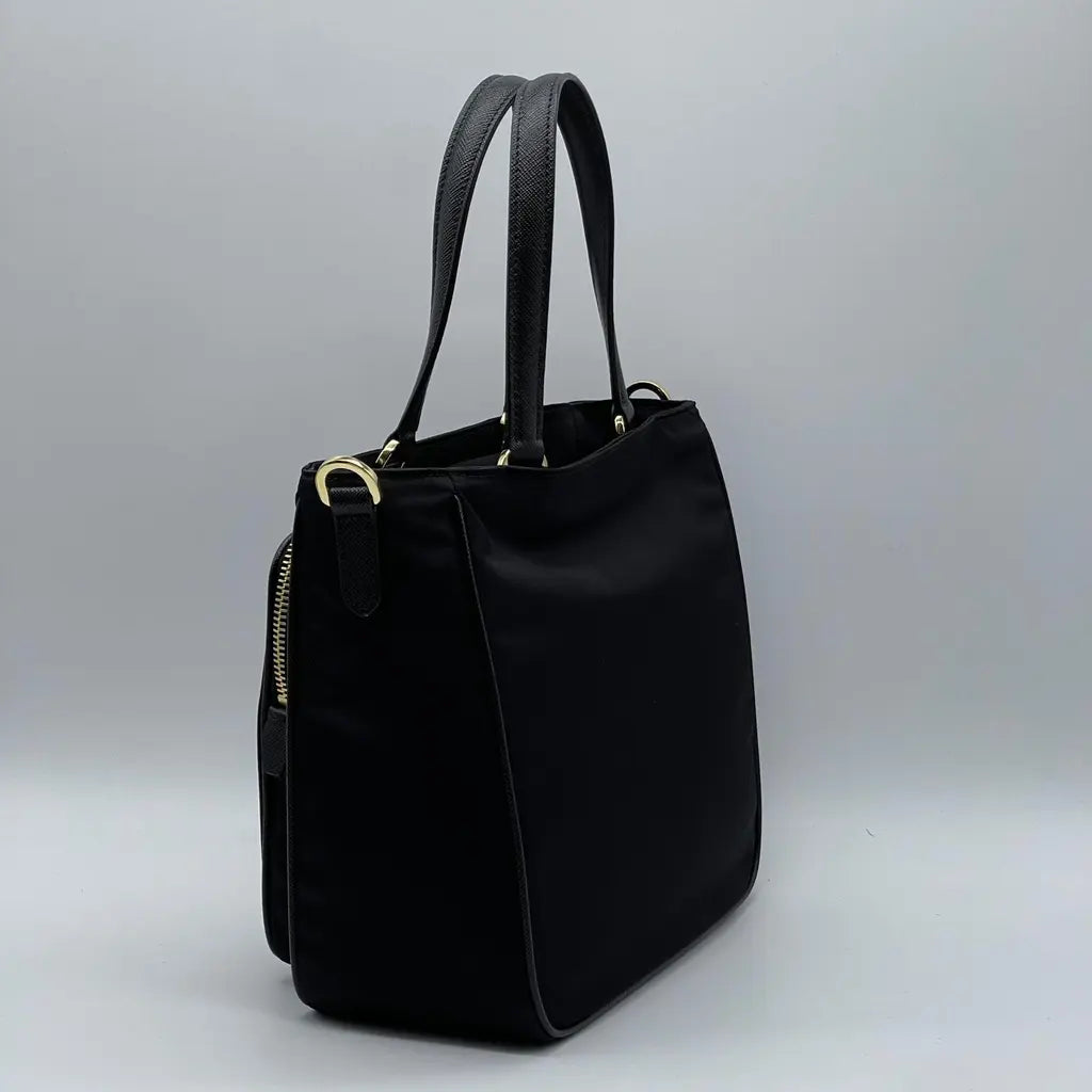 Prada Tessuto+Saffiano Shopping Bag