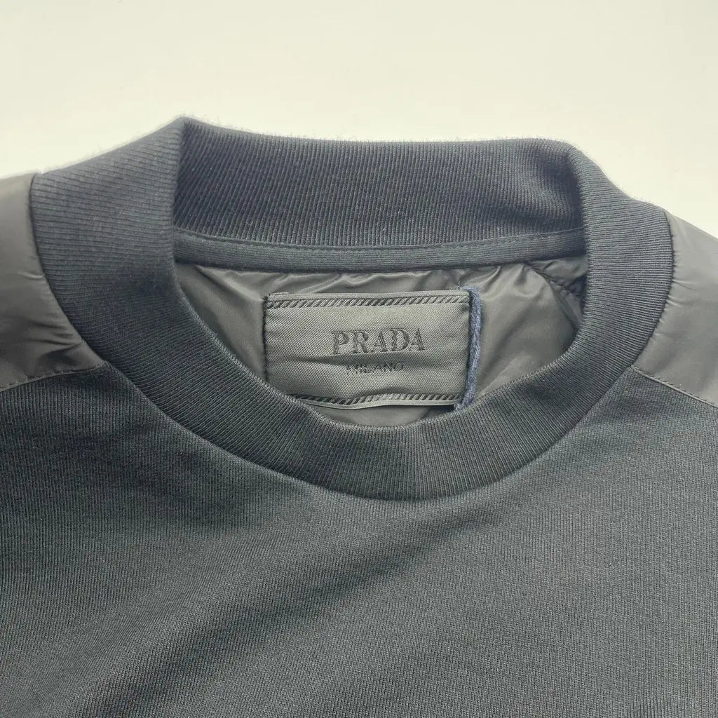 Prada Male Felpa + Re-nylon Sweatshirt Size: M