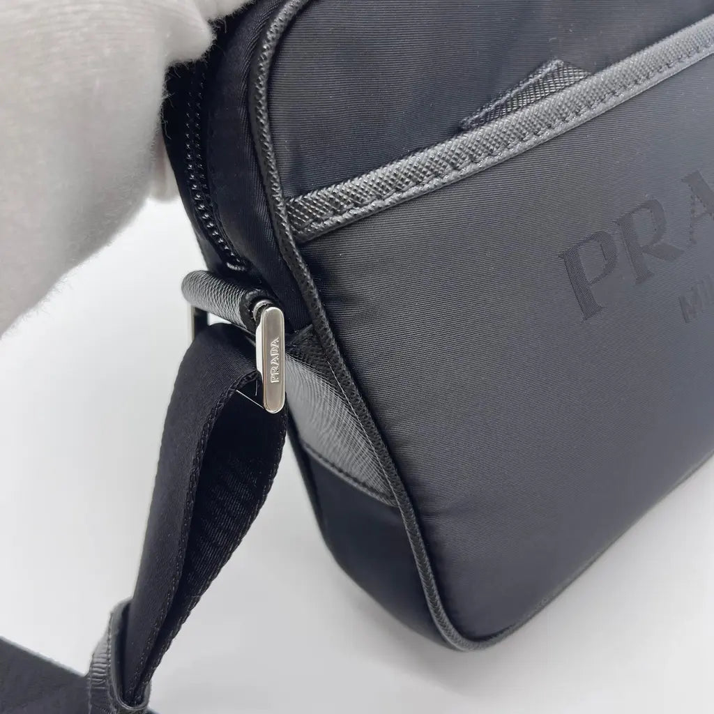 Prada Tessuto + Saffiano Shoulder Bag
