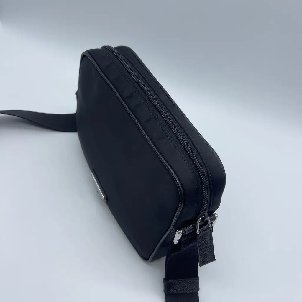 Prada Tessuto + Saffiano Shoulder Bag