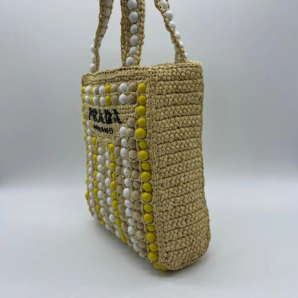 Prada Rafia + Legno Bag
