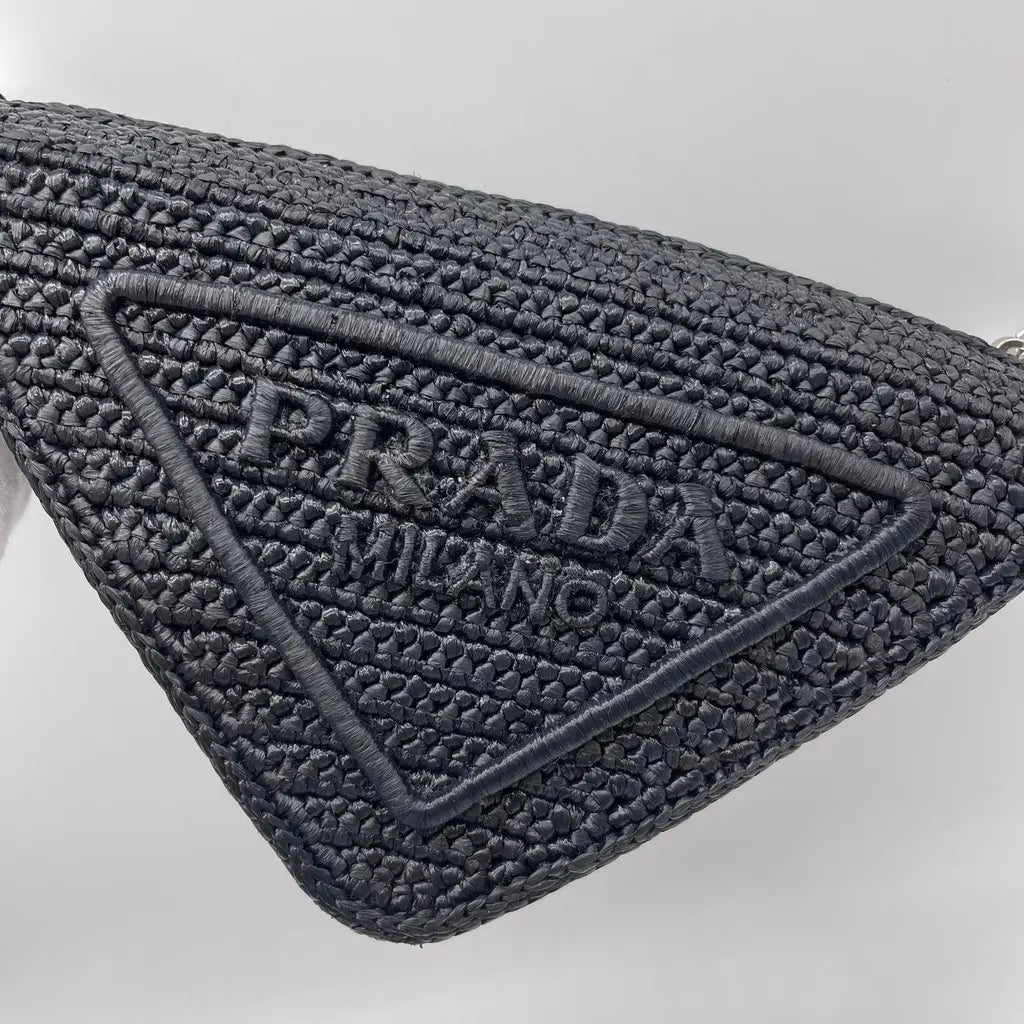 Prada Rafia Triangle Bag