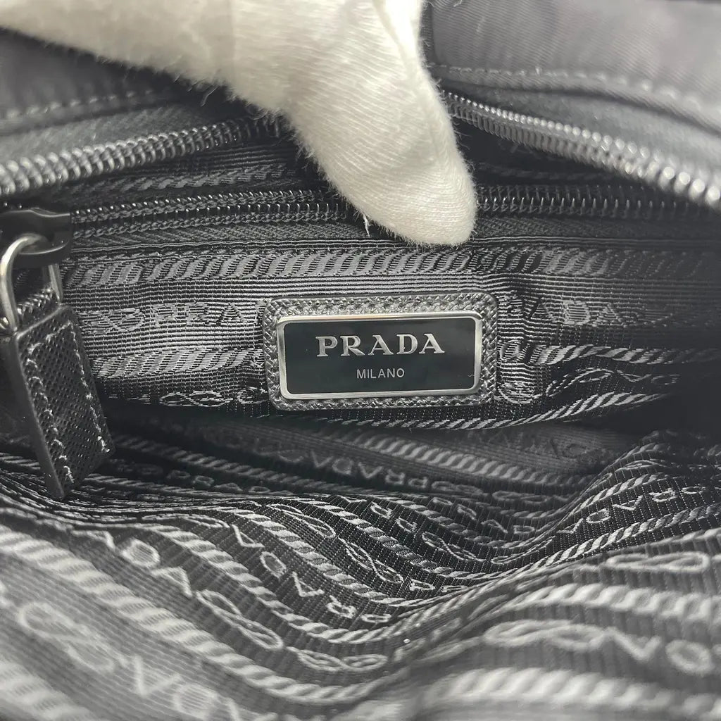 Prada Tessuto + Saffiano Shoulder Bag