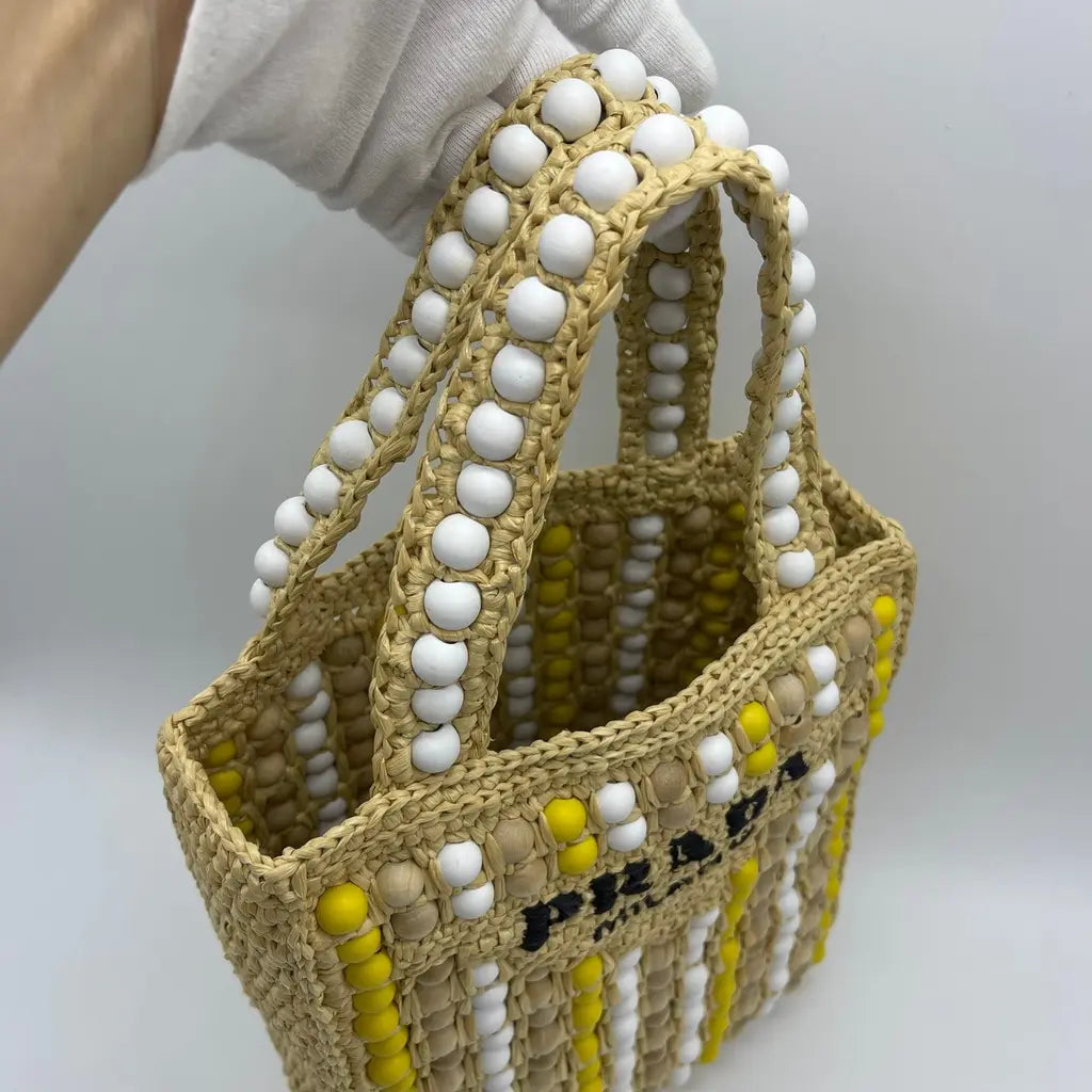 Prada Rafia + Legno Bag