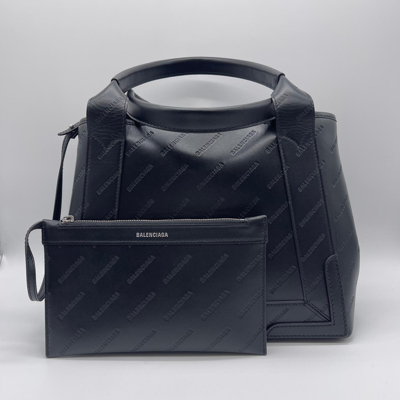Balenciaga Navy Cabas S Bag