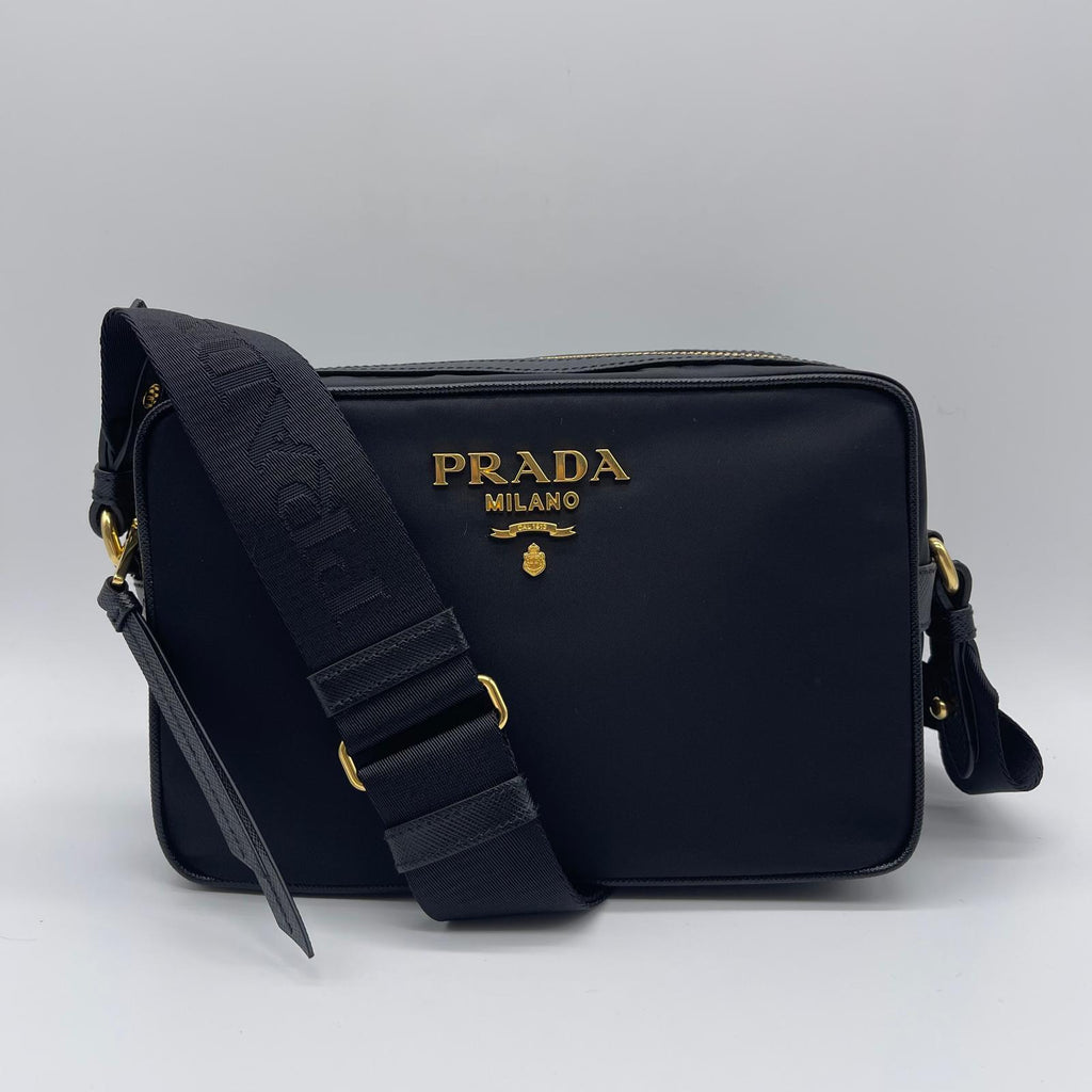 Prada Tessuto+Saffiano Shoulder/Crossbody Bag
