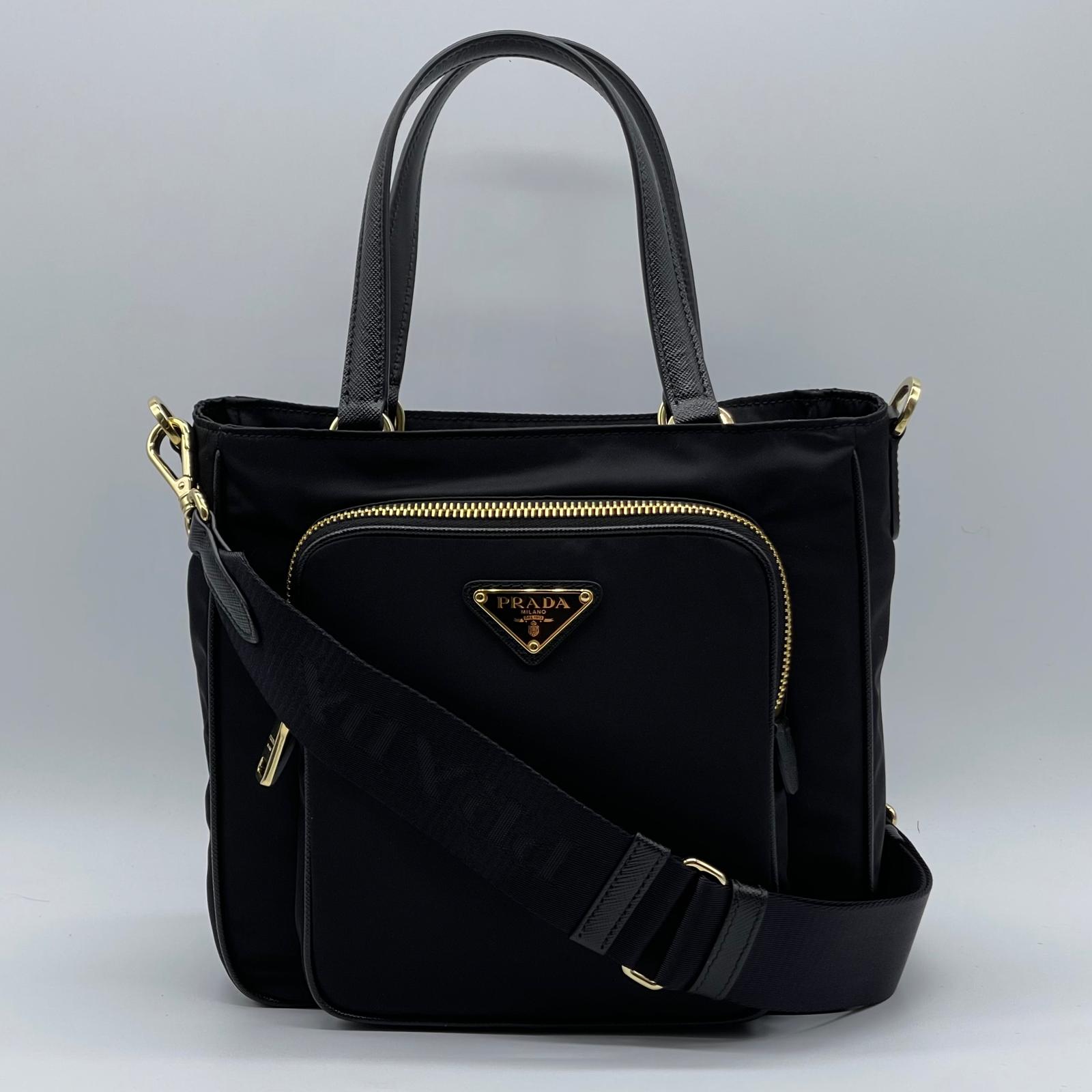 Prada Tessuto+Saffiano Shopping Bag