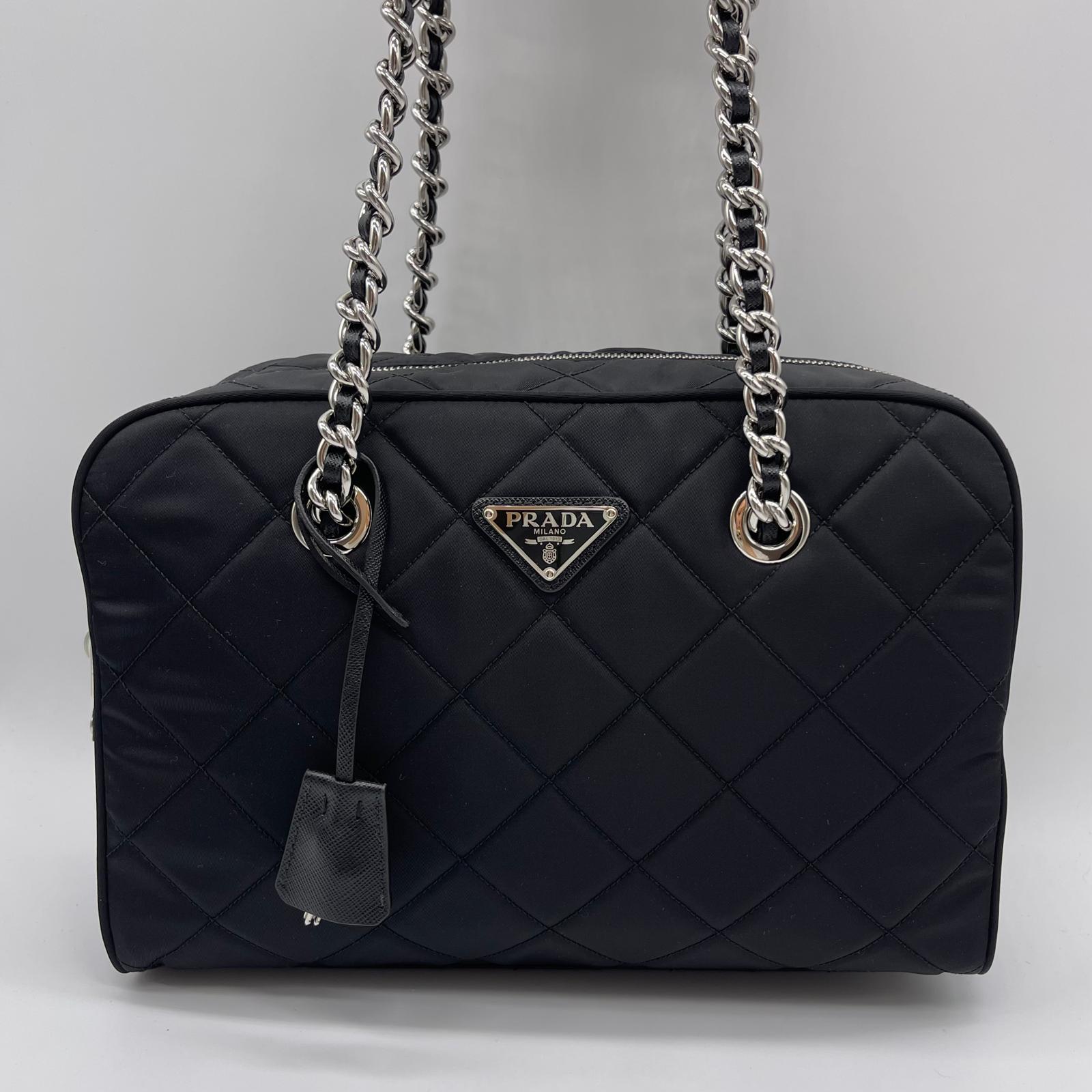 Prada Tessuto Impuntu Shoulder Bag