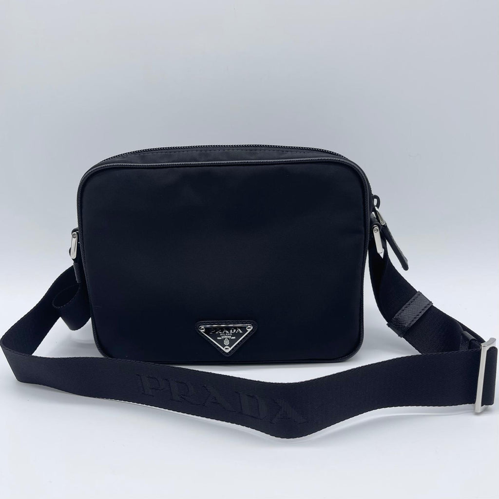 Prada Tessuto + Saffiano Shoulder Bag