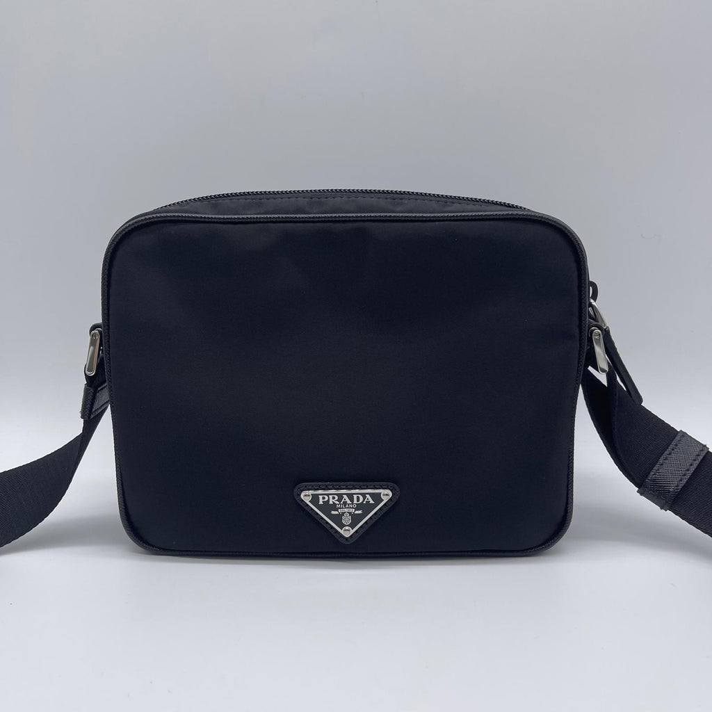 Prada Tessuto + Saffiano Shoulder Bag
