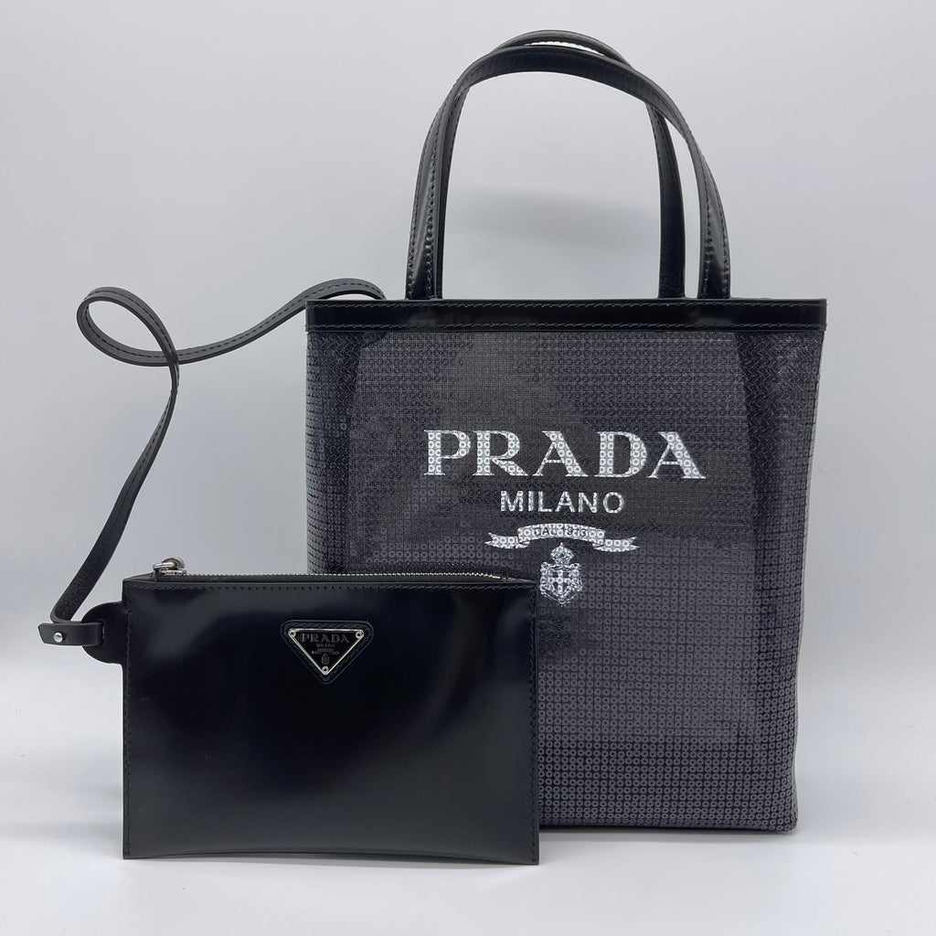 Prada Rete Paillettes Tote Bag