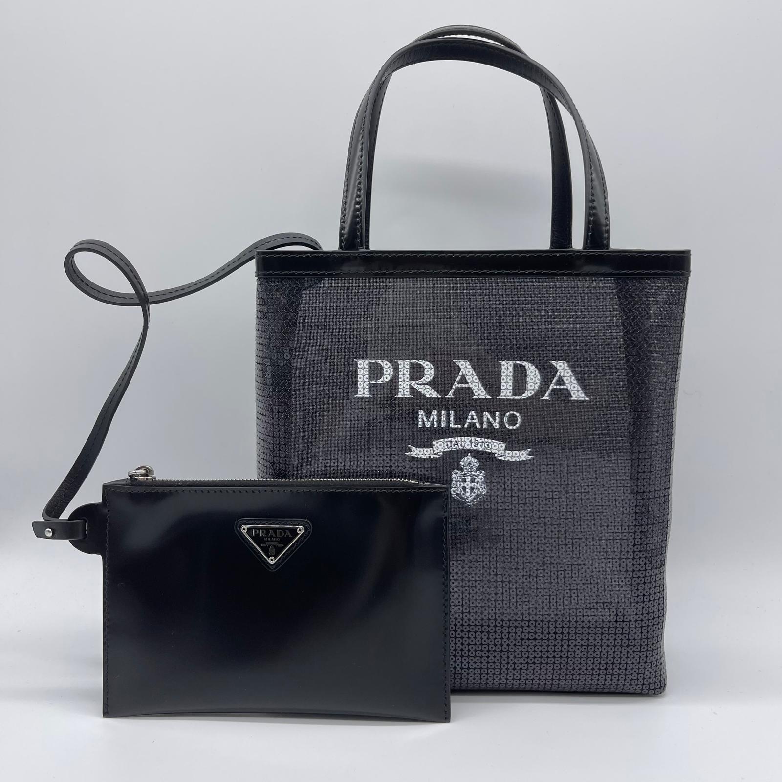 Prada Rete Paillettes Tote Bag